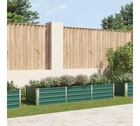 vidaXL Arriate de jardín de acero galvanizado verde 240x80x45 cm