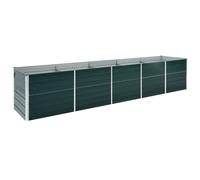 vidaXL Arriate de acero galvanizado verde dimensiones 240 x 80 x 77 cm, 240 x 80 x 45 cm, 100 x 40 x 45 cm y mas