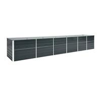 vidaXL Arriate de jardín de acero galvanizado antracita 480x80x77 cm