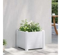 vidaXL Arriate de jardín PP blanco 43x43x35 cm