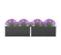 vidaXL Arriate de jardín WPC gris Dimensiones 200 x 50 x 54 cm, 200 x 50 x 91 cm, 200 x 100 x 54 cm y mas