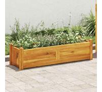 vidaXL Arriate Rectangular de Madera de Acacia 100x30x25 cm Marrón Macetero