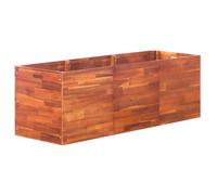 vidaXL Acacia Arriate Cuadrado Jardín Patios Terraza Jardinera Multitalle 150 x 50 x 50 cm