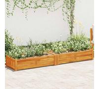 vidaXL Arriate de madera de acacia 200x50x25 cm