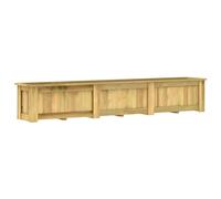 vidaXL Arriate de madera de pino impregnada 291x50x50 cm Marrón