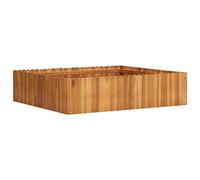 vidaXL Arriate de madera maciza de acacia 100x100x25 cm
