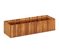 vidaXL Arriate de madera maciza de acacia 100x30x25 cm