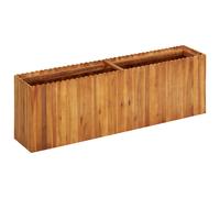 vidaXL Arriate elevado de madera maciza de acacia Dimensiones 50 x 30 x 25 cm, 100 x 30 x 25 cm, 150 x 30 x 25 cm y mas