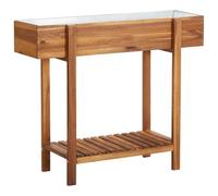 vidaXL Arriate de Madera Maciza de Acacia y Zinc