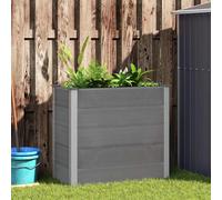 vidaXL Arriate de WPC y Aluminio Gris Macetero Grande de Jardín Multitalle