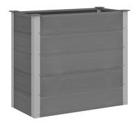 vidaXL Arriate de WPC y Aluminio Gris Macetero Grande de Jardín Multitalle 100 x 50 x 91 cm