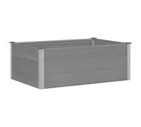 vidaXL Arriate de WPC y Aluminio Gris Macetero Grande de Jardín Multitalle 150 x 100 x 54 cm