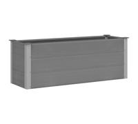 vidaXL Arriate de WPC y Aluminio Gris Macetero Grande de Jardín Multitalle 150 x 50 x 54 cm