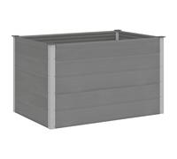 vidaXL Arriate de WPC y Aluminio Gris Macetero Grande de Jardín Multitalle