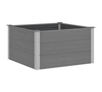 vidaXL Arriate de WPC y Aluminio Gris Macetero Grande de Jardín Multitalle