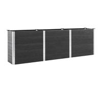 vidaXL Arriate de WPC y Aluminio Gris Macetero Grande de Jardín Multitalle