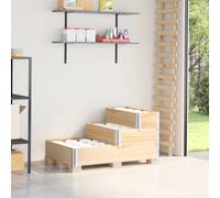 vidaXL Arriate elevado de 3 niveles madera maciza de pino 120x80 cm