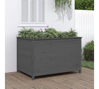 vidaXL Arriate elevado de jardín madera maciza pino 119,5x82,5x78 cm Color Pino natural, Pino blanco, Pino gris y mas Gray pine
