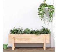 vidaXL Arriate elevado de jardín madera maciza de pino 101x30x38 cm