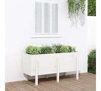 vidaXL Arriate elevado de jardín madera maciza pino blanco 121x50x57cm