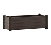vidaXL Arriate Elevado de Jardín Pérgola Jardinera Macetero Flores Bandeja Plantas Terraza Porche Decoración Patio PP Color Moca 100x43x35 cm