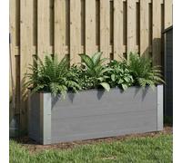 vidaXL Arriate elevado Gris 100 x 30 36 cm WPC y Aluminio