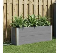 vidaXL Arriate elevado Gris 100 x 30 x 72 cm WPC y Aluminio