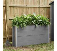 vidaXL Arriate elevado Gris 150 x 30 x 72 cm WPC y Aluminio