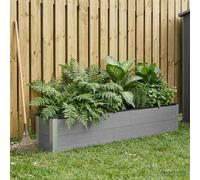 vidaXL Arriate elevado Gris 200 x 30 x 36 cm WPC y Aluminio