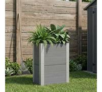 vidaXL Arriate elevado Gris 50 x 30 x 72 cm WPC y Aluminio