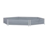vidaXL Arriate elevado hexagonal, macetero jardinera para plantas madera maciza pino gris 160x160 cm