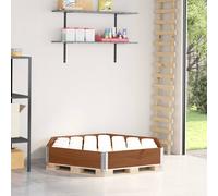 vidaXL Arriate elevado hexagonal madera maciza pino marrón 160x160 cm