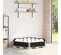 vidaXL Arriate elevado hexagonal madera maciza pino negro 160x160 cm