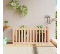vidaXL Arriate elevado jardín con valla madera maciza pino 150x50x70cm