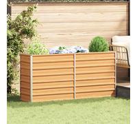 vidaXL Arriate elevado Marrón Claro 160 x 40 x 77 cm Acero Galvanizado