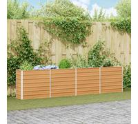 vidaXL Arriate elevado Marrón Claro 320 x 40 x 77 cm Acero Galvanizado