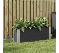vidaXL Arriate elevado Negro 100 x 30 x 36 cm WPC y Aluminio