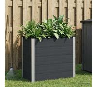 vidaXL Arriate elevado Negro 100 x 50 x 91 cm WPC y Aluminio