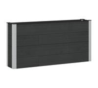 vidaXL Arriate elevado Negro 150 x 30 x 72 cm