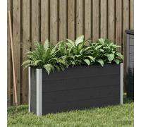 vidaXL Arriate elevado Negro 150 x 30 x 72 cm WPC y Aluminio
