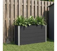 vidaXL Arriate elevado Negro 150 x 50 x 91 cm WPC y Aluminio