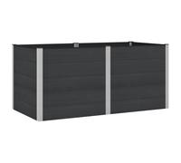 vidaXL Arriate elevado Negro 200 x 100 x 91 cm