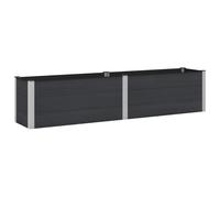 vidaXL Arriate elevado Negro 250 x 50 x 54 cm