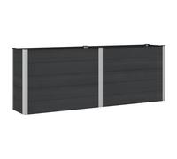 vidaXL Arriate elevado Negro 250 x 50 x 91 cm