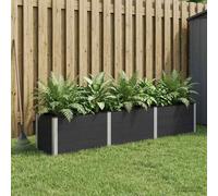 vidaXL Arriate elevado Negro 300 x 50 x 54 cm WPC y Aluminio