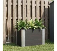 vidaXL Arriate elevado Negro 50 x 30 x 36 cm WPC y Aluminio