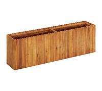 vidaXL Arriate Florero Jardinería Macetas Tiestos Accesorios Articulos Flores Plantas Diseño Rústico Robusta 150x30x50cm Madera Maciza Acacia