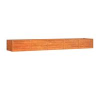 vidaXL Arriate oxidado de acero corten 400x80x45 cm