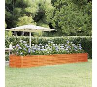 vidaXL Arriate oxidado de acero corten 400x80x45 cm