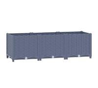 vidaXL Arriate Pérgola Jardinera Caja Recipiente Macetero Flores Bandeja Plantas Terraza Balcón Porche Decoración Patio 120x40x38 cm Polipropileno